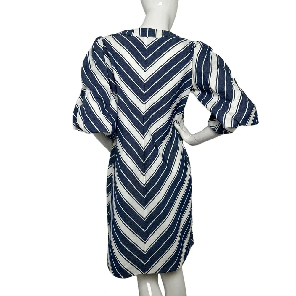 Kate Spade Stripe Double Cloth Mainline Dress XL Sailboat